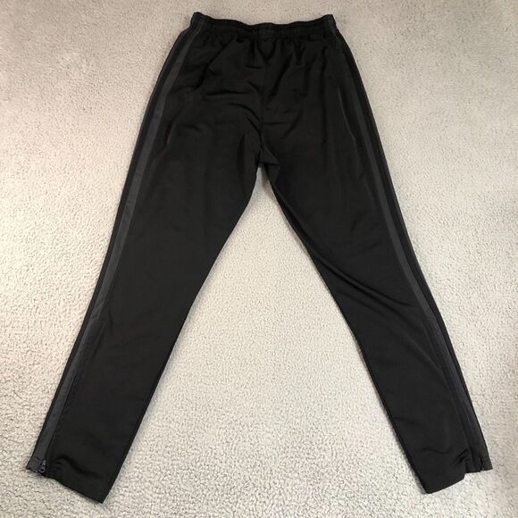 Adidas Pants Mens Medium Black Joggers Basketball Striped Sweatpants Logo - Picture 5 of 8